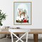 Snow Globe Village III Reindeer by Victoria Barnes 18-in. W x 24-in. H. Canvas Wall Art Print Framed in Gold